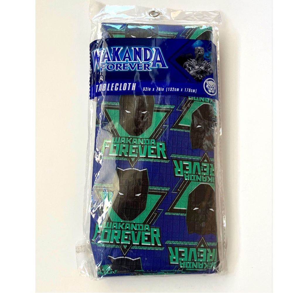 Marvel Black Panther Wakanda Forever Tablecloth Birthday Party